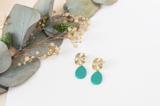 Handgemaakte oorbellen Zara groen van Jolie earrings